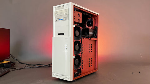 This Nvidia RTX 4090 sleeper gaming PC belongs in a '90s bedroom