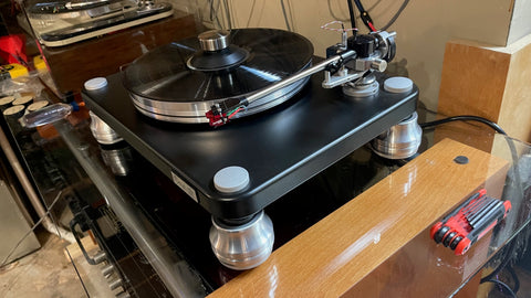 How to stop turntable hum VPI Prime, Scout, Super Prime Height Adjustable Turntable Isolation Feet by Mnpctech.