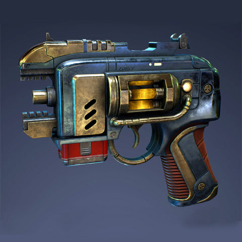 outer worlds pistol plasma gun force ultimatum paint design model Ken LeSaint