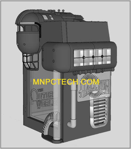 build outer worlds gaming computer PC case mod by mnpctech 