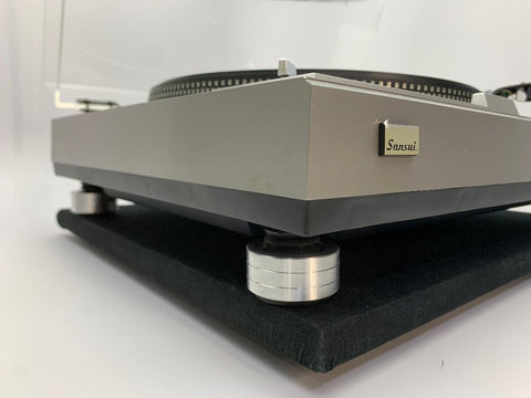 Fix and replace old rotted rubber feet on your SANSUI SR-535 Direct Drive Turntable Isolation Turntable.
