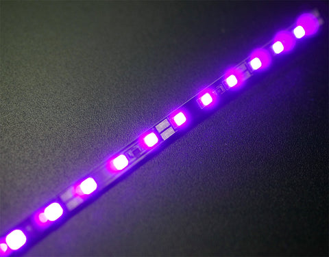 People buy our Darkside 12" ( 30cm ) Dimmable UV Purple colored PC LED Strips so they have the brightest UV colored lighting possible. These are the most in demand UV Led rigid light strips for gaming PC builds and case mods.