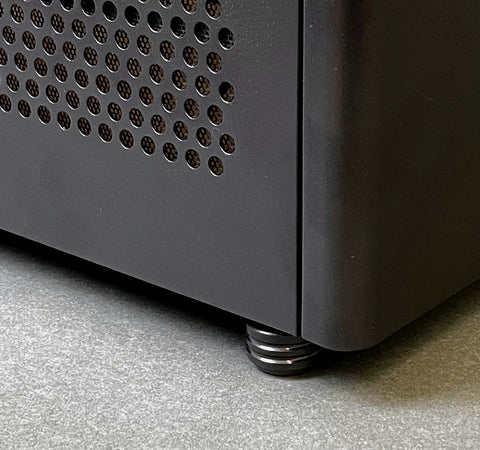 Mnpctech Small custom feet on the CM Cooler Master NR200, NR200p, NR200 Max SFF Mini ITX case.