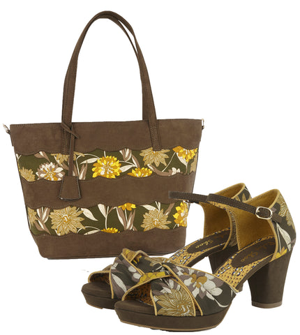 Ruby Shoo Xanthe Shoes and Mijas Bag in Olive