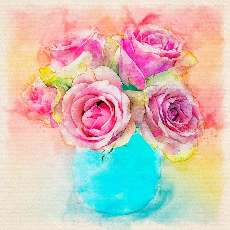 Watercolor Palette Flower – Kristine Art Watercolor Painting