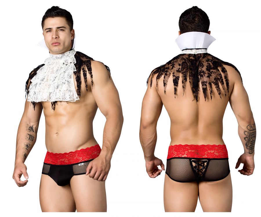 CandyMan 99581 Harness-Thongs Outfit Color Red