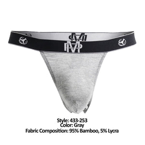 Male Power 433-253 Bamboo Micro Thong Color Gray