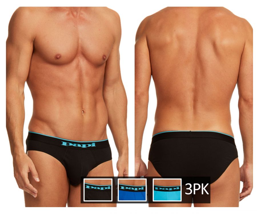 Buy papi Men Underwear Pack X5-150 Solids - Low Rise Briefs Cotton