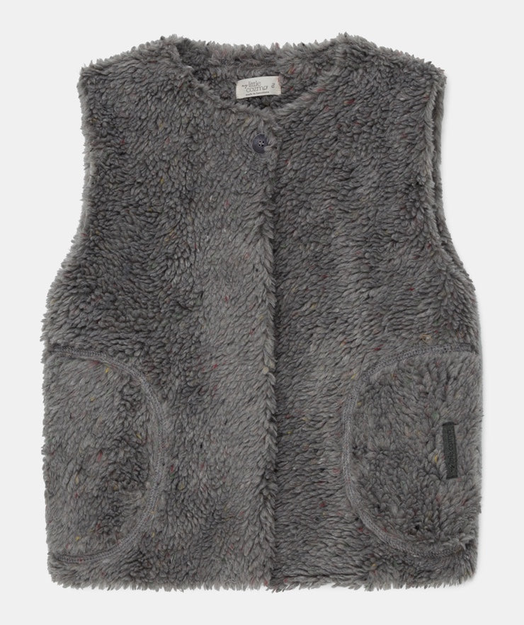 fauz shearling kids vest