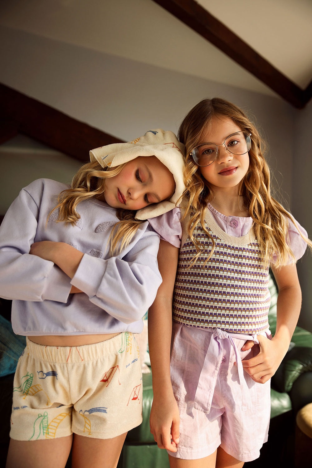 mauve girls overalls belted