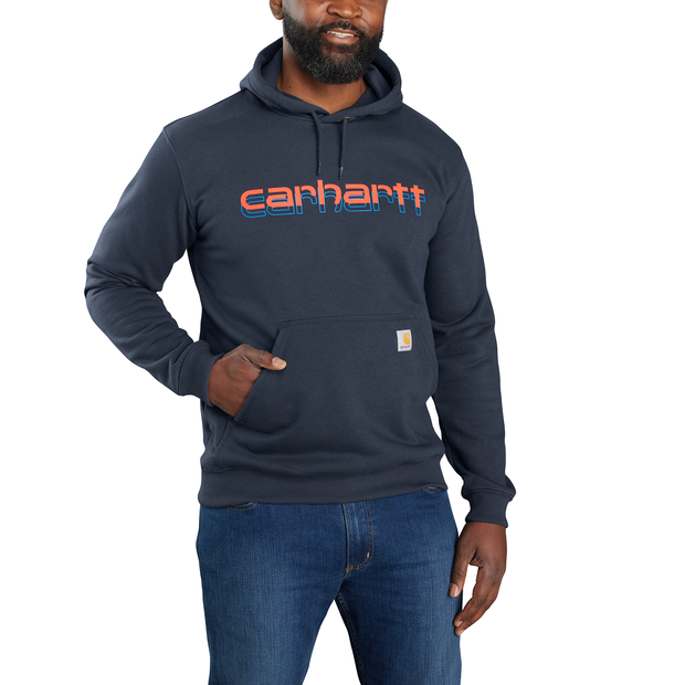 Carhartt Men's Loose Fit Midweight Logo Sleeve Graphic Hoodie D&B Supply