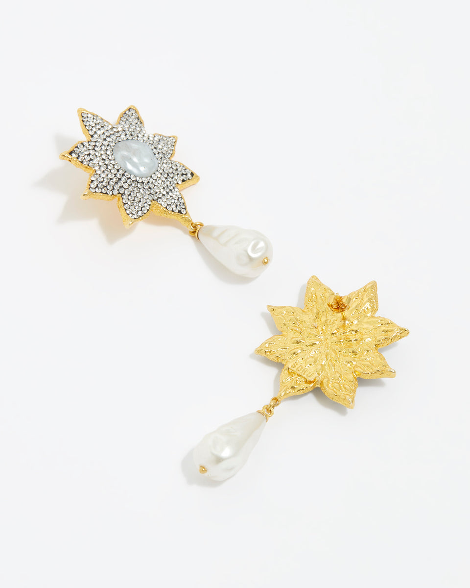 Baroque Pearl Flower Earrings