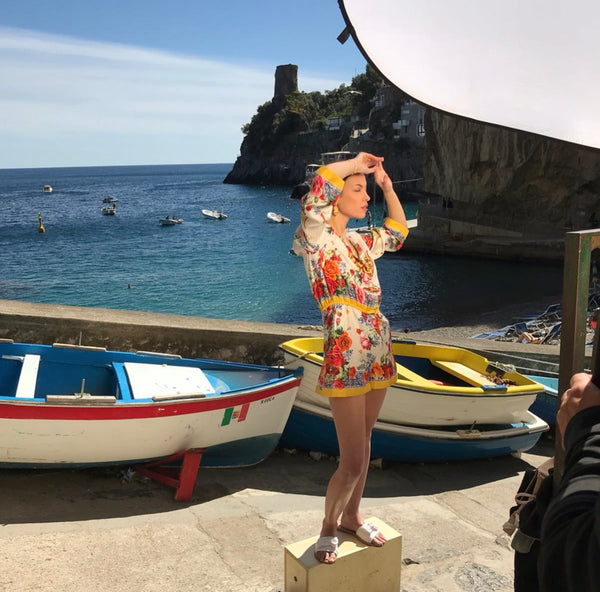Behind the scenes on our Positano photo shoot