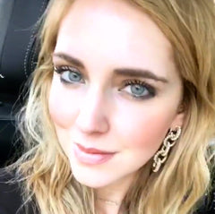 Chiara Ferragni wearing Soru Jewellery earrings 