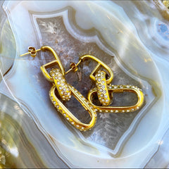 Naomi chain link gold earrings