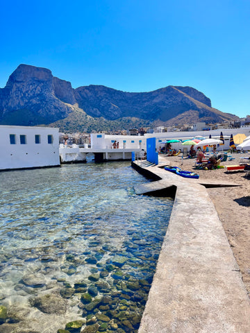 season beach at sferrecavalo Palermo sicily