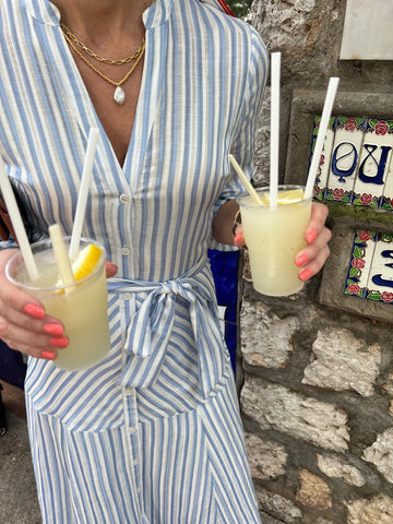 soru capri photoshoot having granita at the granita stand