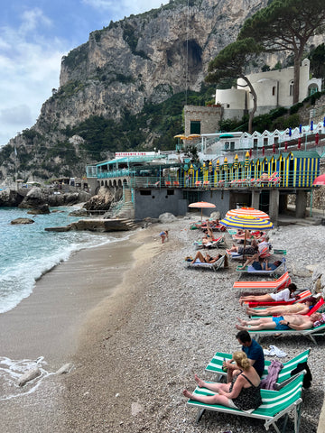 Marina Piccola gravel beach in capri 