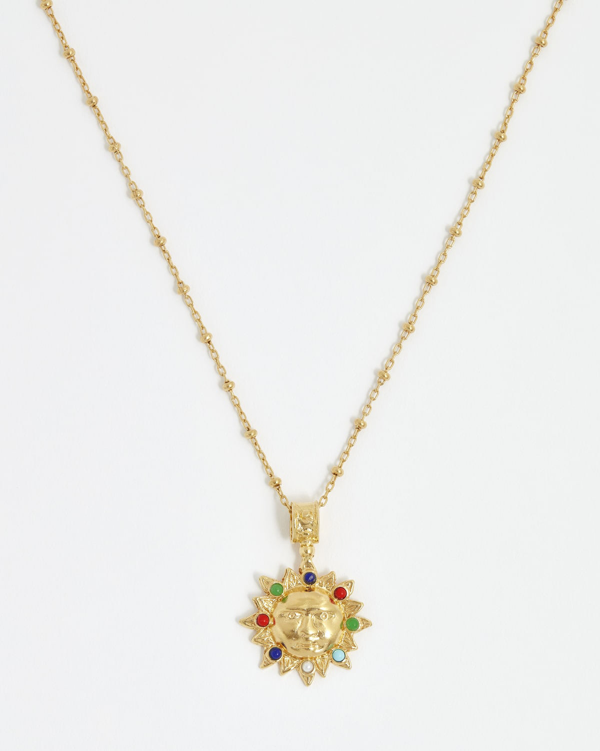 Image of Treasures Sun Pendant Necklace