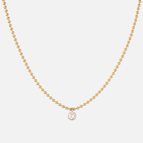 At Present Diamond Ball Chain Necklace