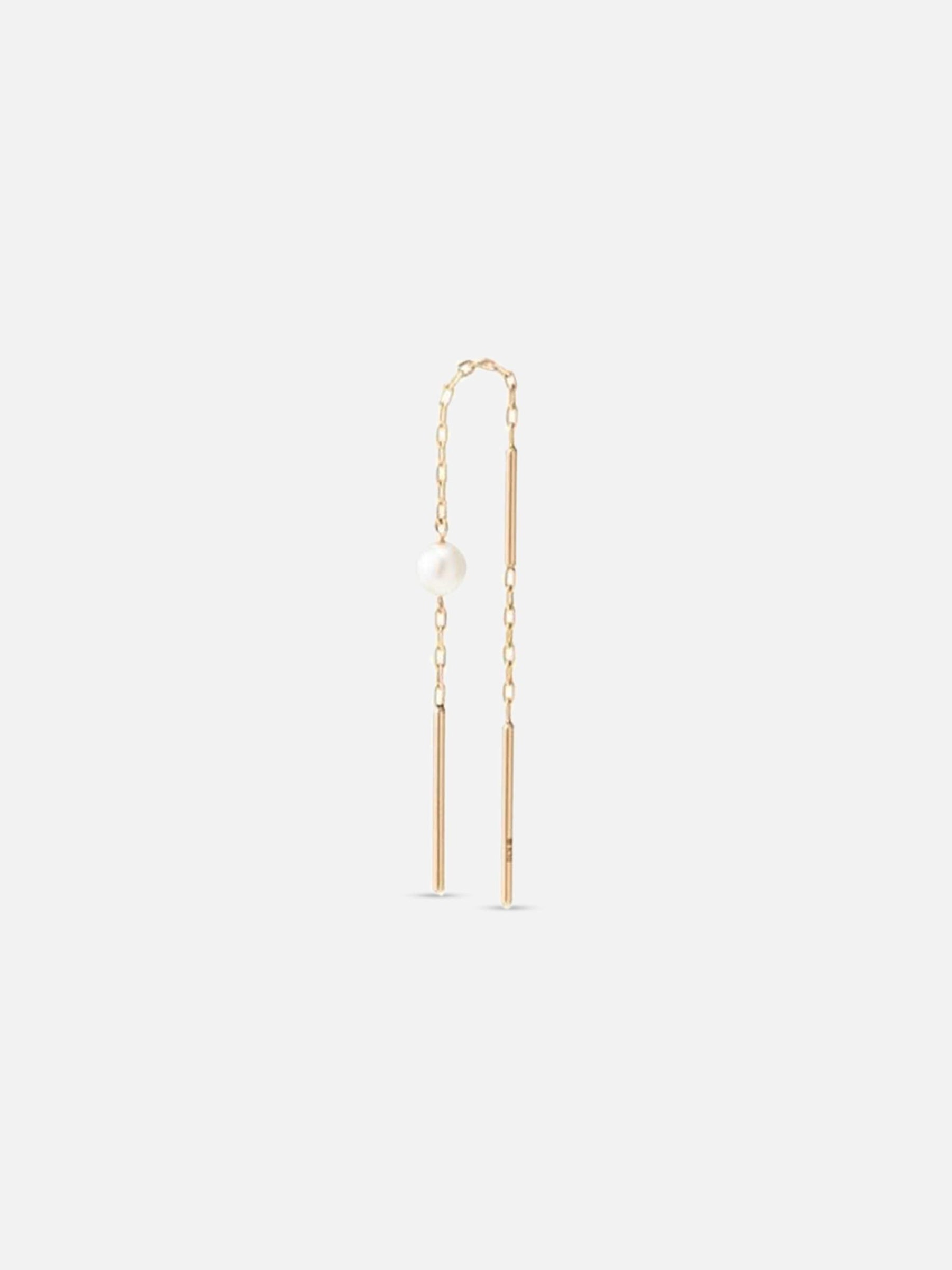 Toggle Pearl Chain Earring