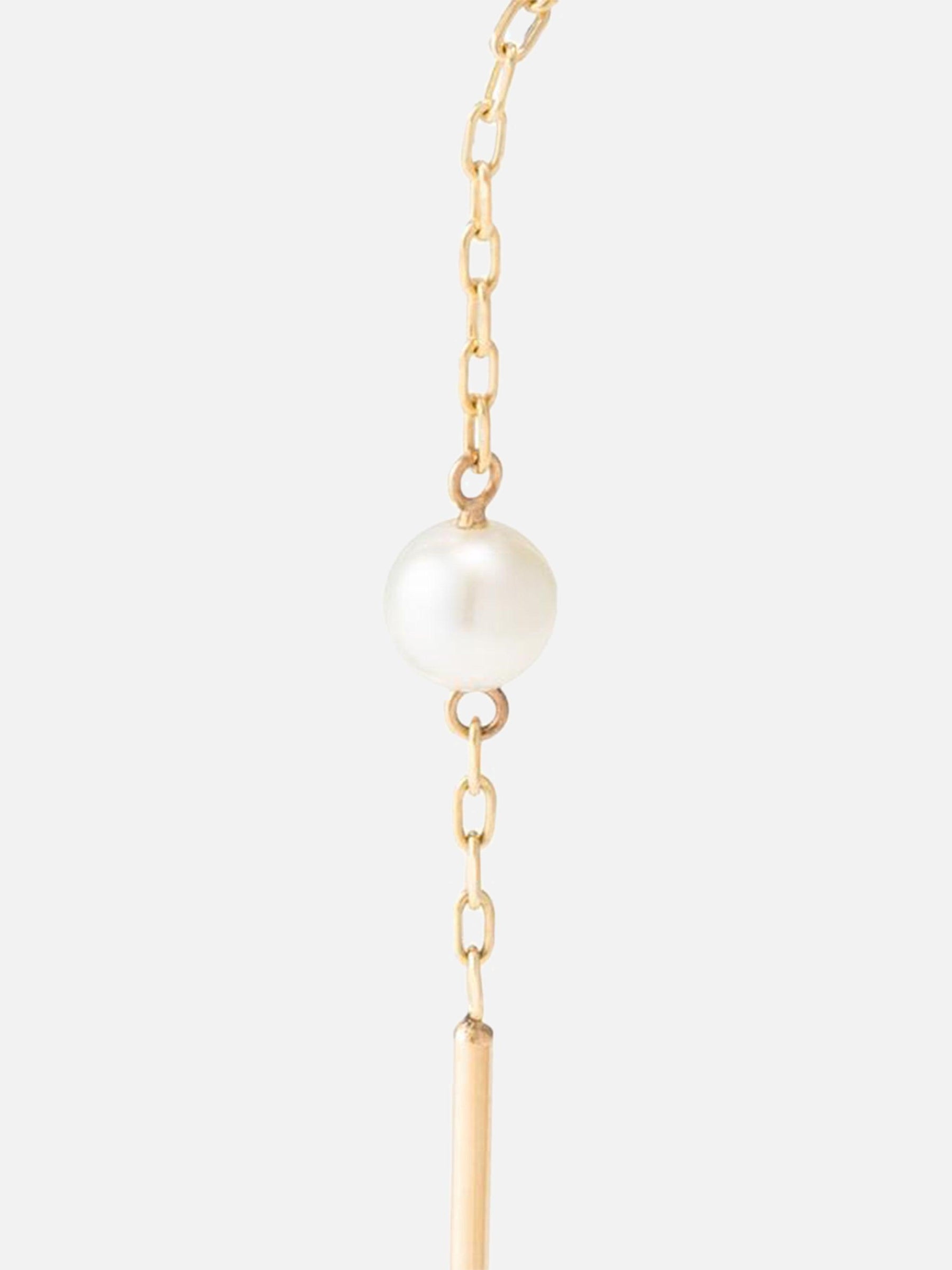 Toggle Pearl Chain Earring