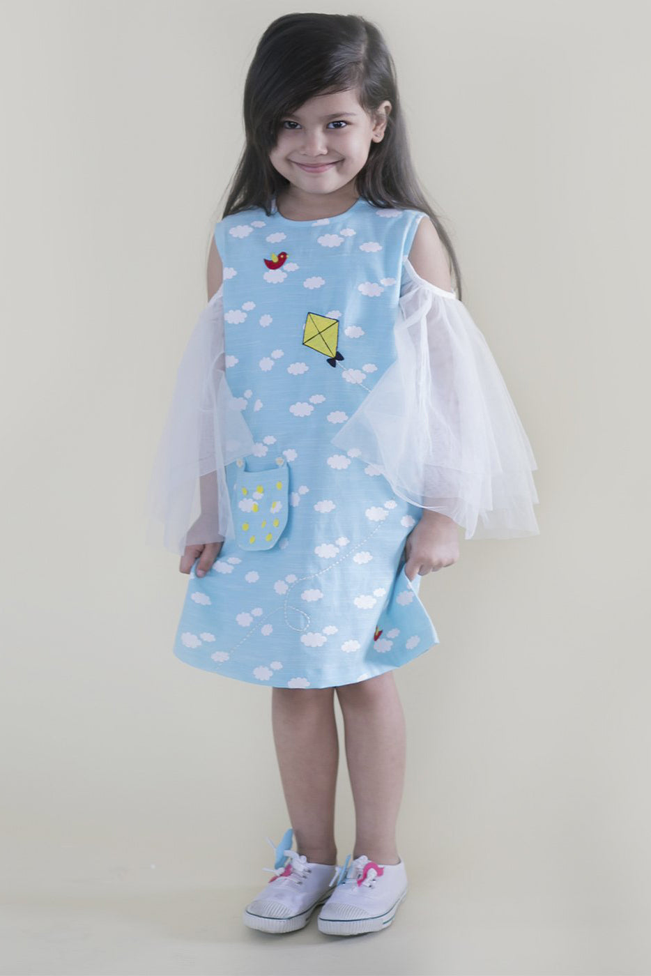 little girl cold shoulder dress