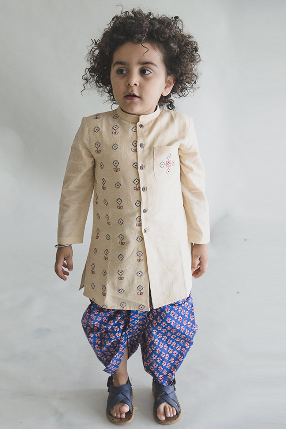 dhoti kurta with jacket for girl