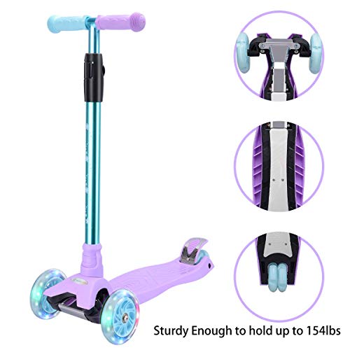 purple 3 wheel scooter