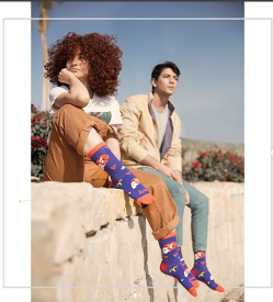 Models wearing socks from Tale Of Socks - Zodiac Sign Collection (Aries)