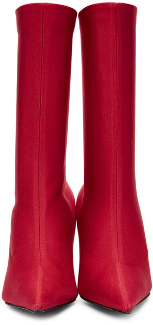 balenciaga red knife boots