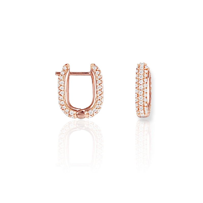 Huggie Earrings-Choose by Felice| Small pink hoop earrings – choosebyfelice.com
