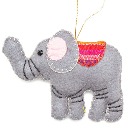 Felt Elephant Ornament