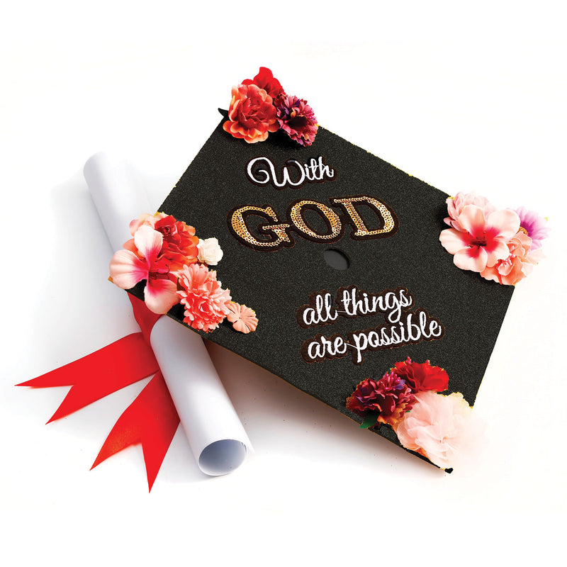 Download Handmade Graduation Cap Topper With God All Things Are Possible Once Upon A Time