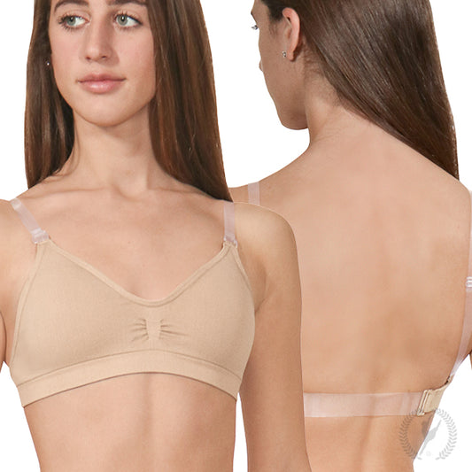 Capezio BODYLINERS SEAMLESS Clear Back Bra - Overs & Unders 3683
