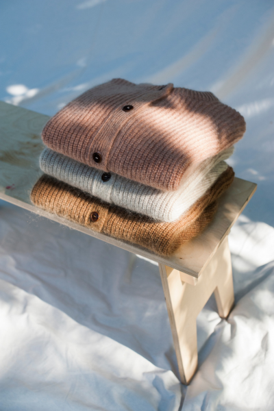 Charlotte Mohair Cardigans - Knitted in a locally family owned ateliers in Spain - L'Envers 