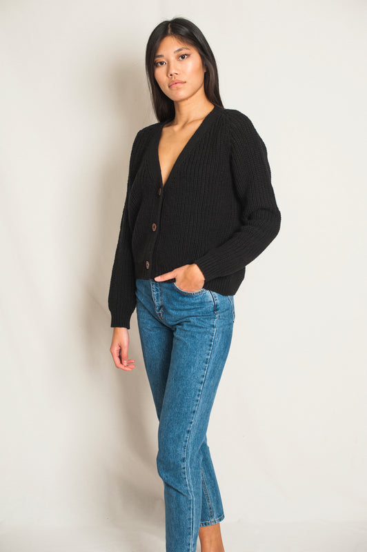 ANNA Cardigan - 100% Cruelty Free Wool Merino - L'Envers – L'ENVERS