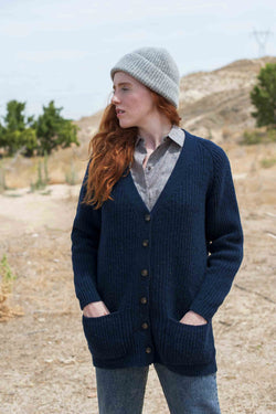 navy cardigan with pockets