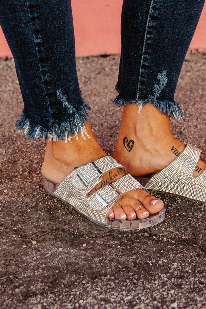 Rhinestone Clear Jelly Birkenstock's 