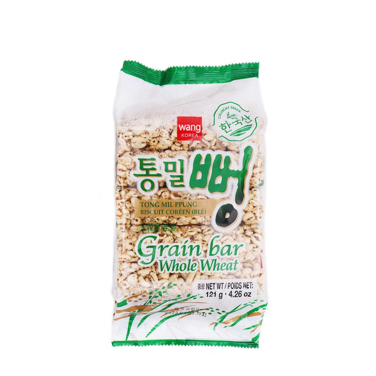 Wang Koera Tong Mil Ppung Grain Bar Whole Wheat 4 26oz 121g