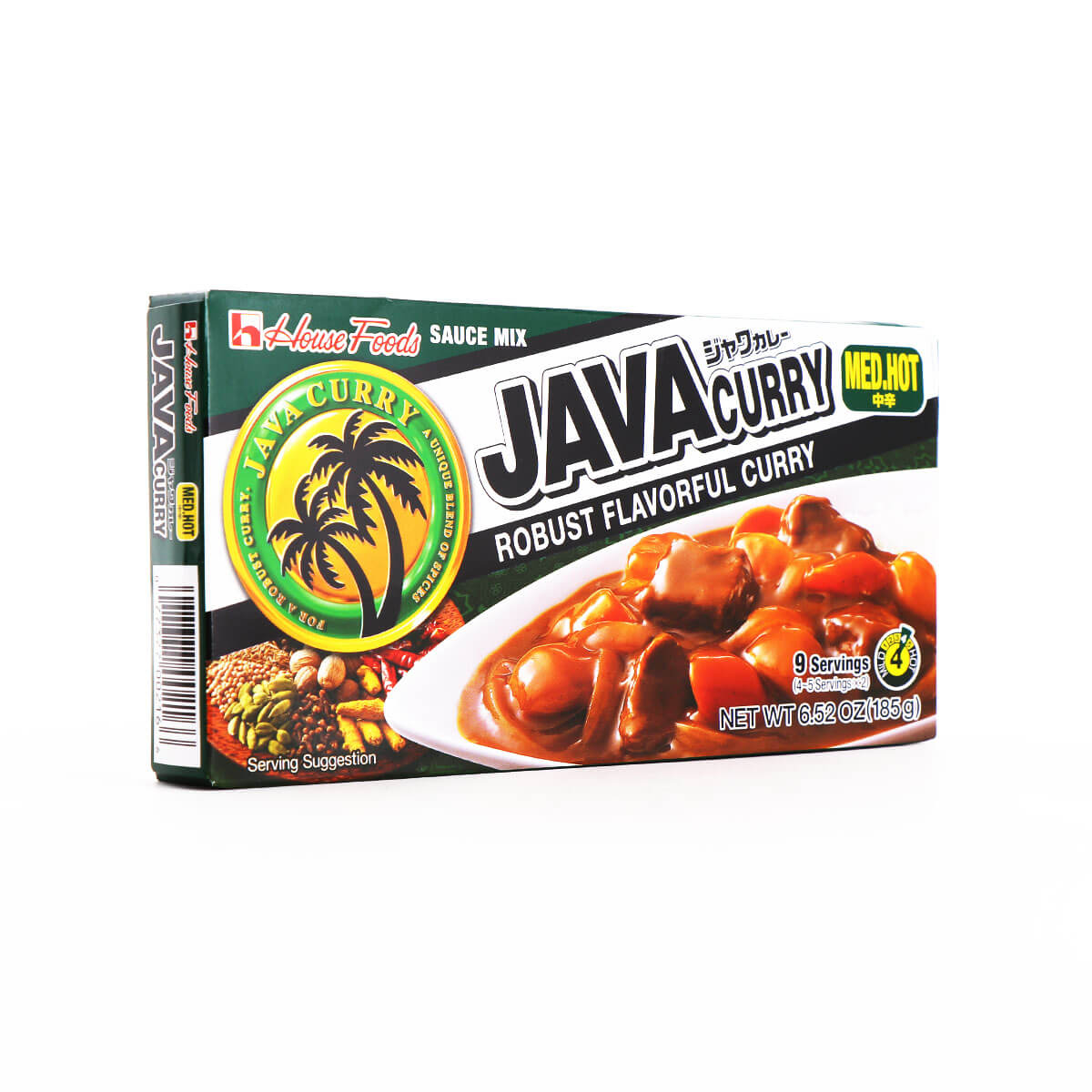 HOUSE FOODS Java Curry Medium Hot 6.52oz (185g)