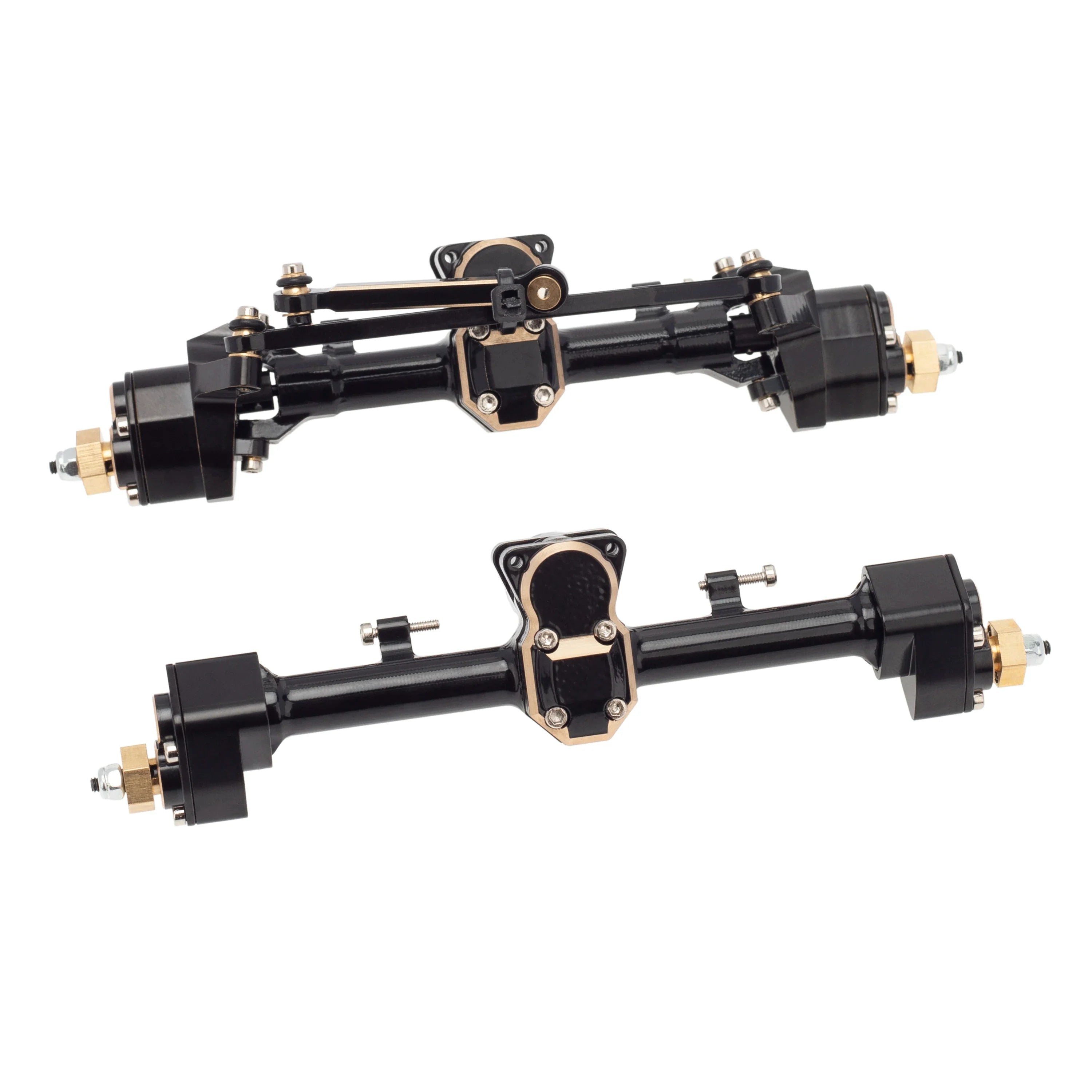 MEUS Racing CVD Hardening RC Crawler Car CNC Brass Front and Rear Portal Axle for Axial SCX24 90081 C10 Jeep Upgrade Parts
