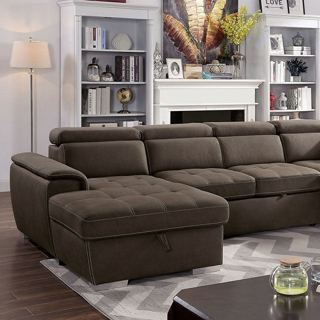 Hugo CM6963 Light Brown Contemporary Sectional