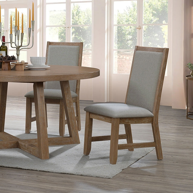 Everett TM3111T-5PC Rustic Brown Contemporary 5 Pc. Round Table Dining Set