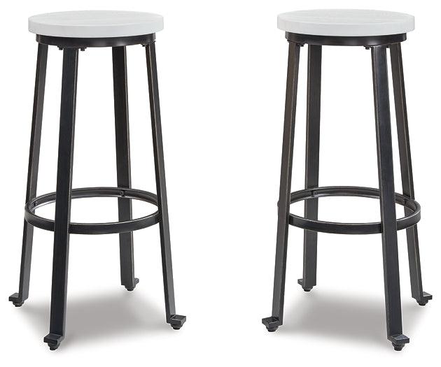 Challiman Bar Height Stool (Set of 2) D307-230X2 White Casual Barstool