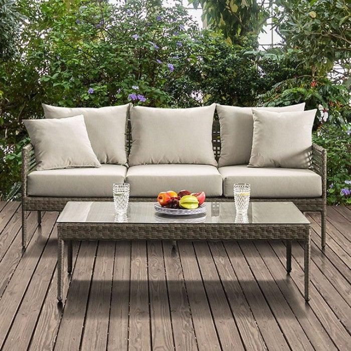 Aleisha CM-OS2589-SF Gray/Beige Contemporary Patio Sofa By furniture of america - sofafair.com