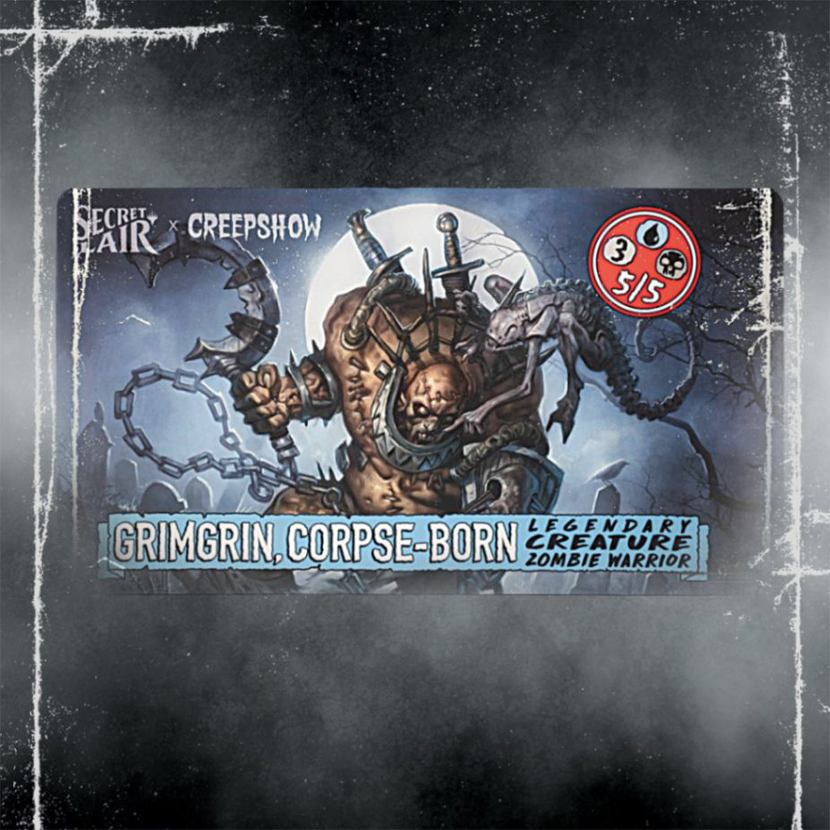 Secret Lair Spookydrop 2023 Grimgrin, Corpse-Born Standard Gaming Playmat for Magic: The Gathering