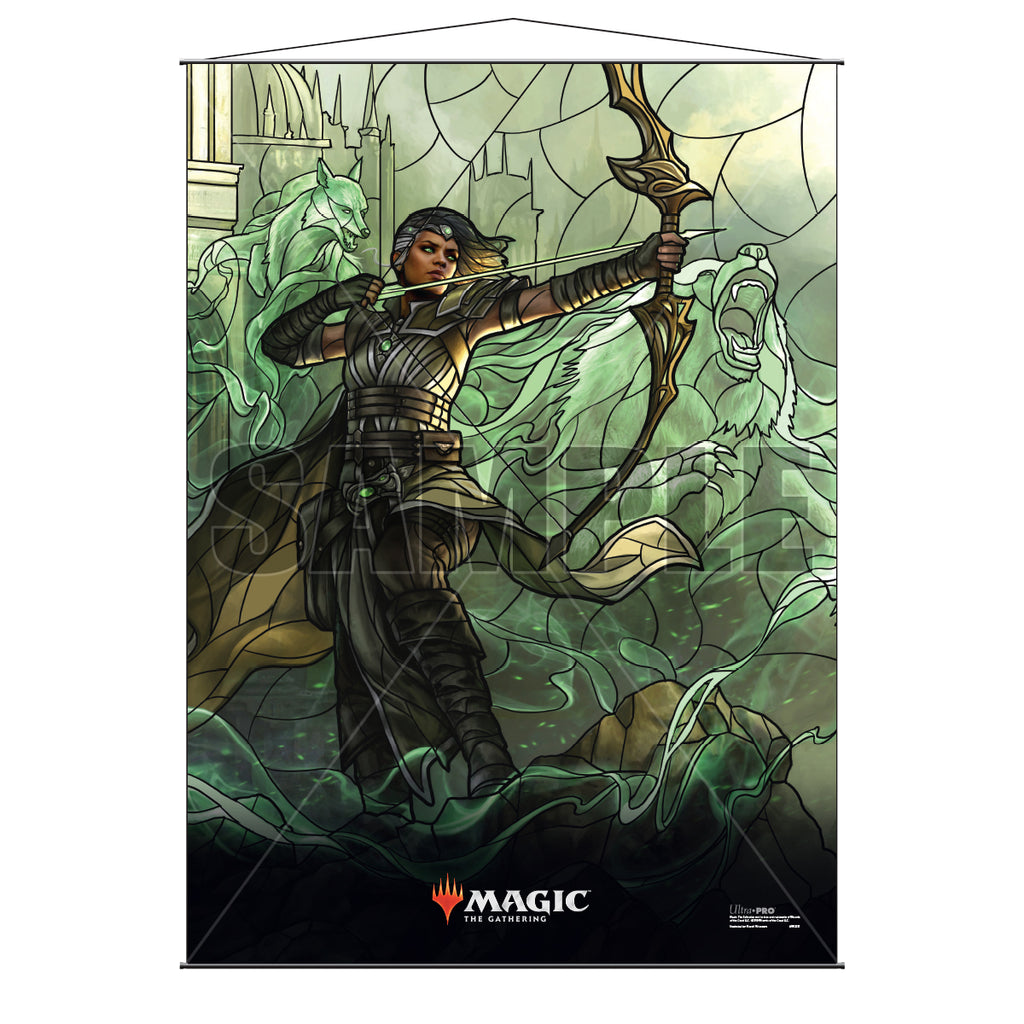 War of the Spark (WAR) Planeswalkers Vivien, Champion of the Wilds Stained Glass Wall Scroll for The Gathering | Ultra PRO