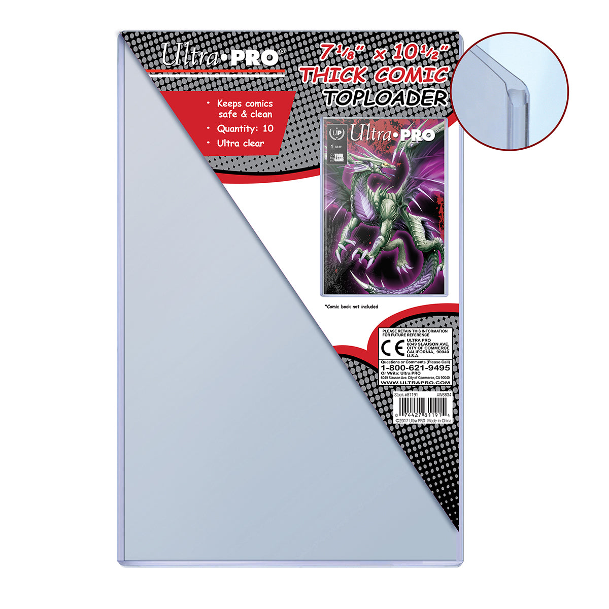 Box of 100) Ultra Pro Platinum Flexible Comic Book Resealable Binder Pages