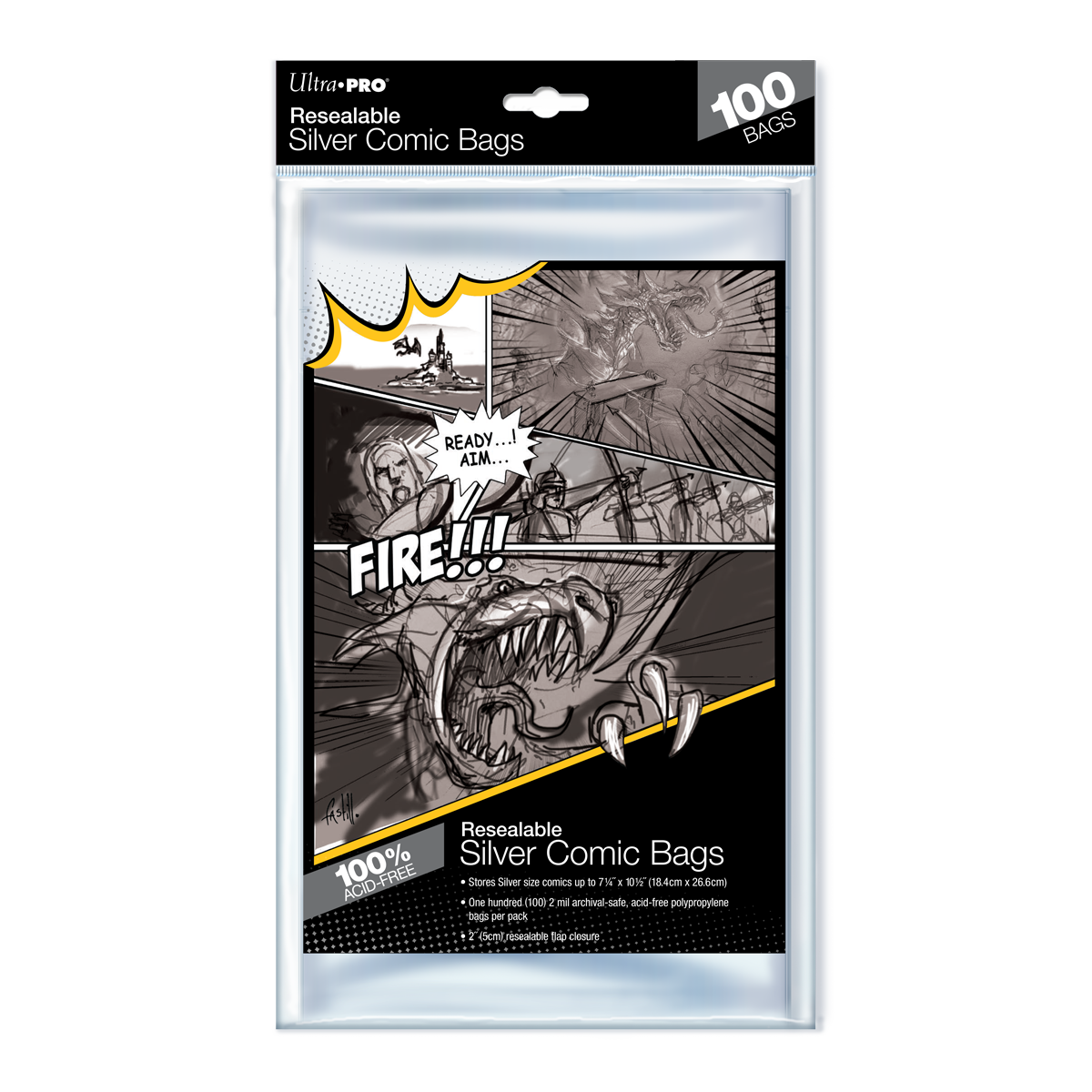 Resealable comic bags in archival quality acid free clear